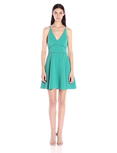 Adelyn Rae Women's Deep V Fit and Flare Dress