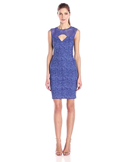 Plenty by Tracy Reese Women's Olivia Two Tone Jacquard Fit and Flare Dress