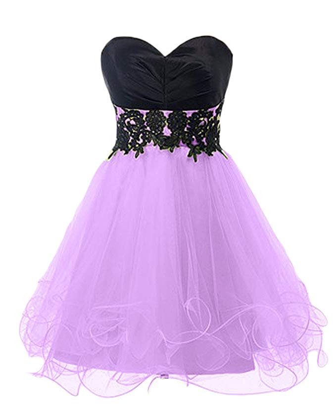 Sunvary Girls Tulle Homecoming Cocktail Dresses Short Graduation Dress