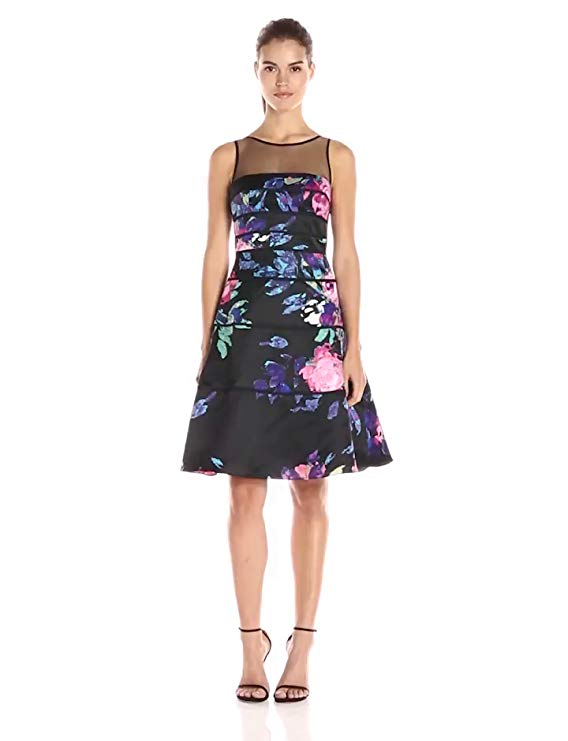 Aidan by Aidan Mattox Women's Sleeveless Cocktail Dress with Floral Print