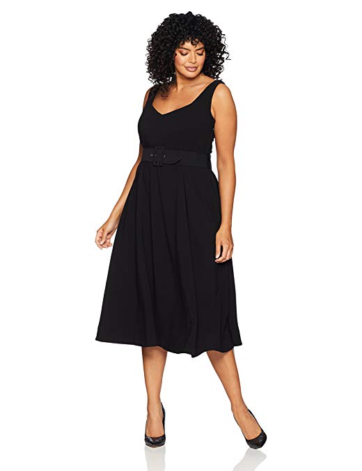 City Chic Women's Apparel Women's Plus Size Dress LBD Tea Length