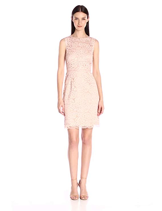 Ellen Tracy Women's Sleeveless Lace Sheath Dress