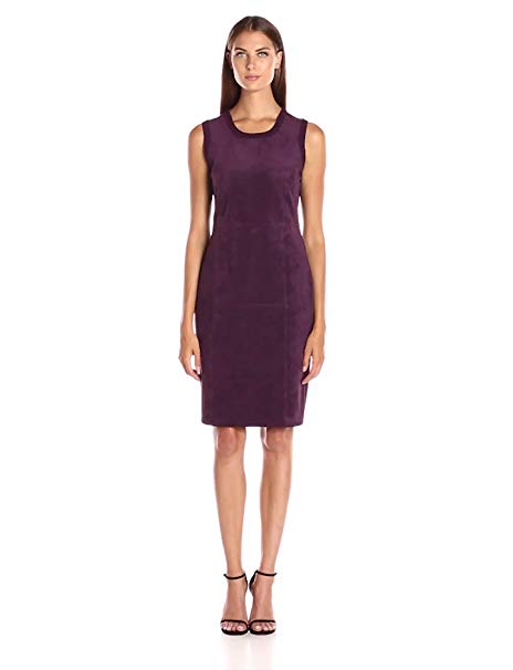 Calvin Klein Women's Sweater Dress with Suade Front