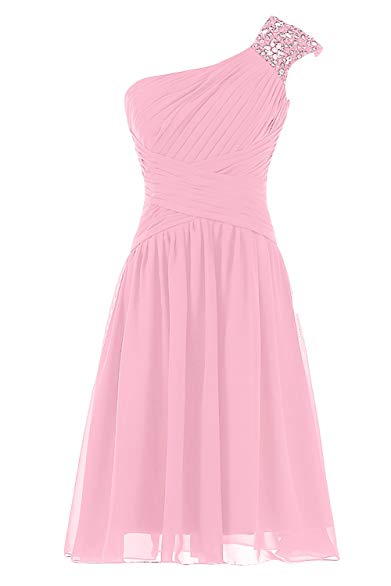 Sunvary Fancy One Shoulder Bridesmaids Short Prom Homecoming Dresses