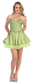 US Fairytailes Strapless Fancy Cocktail Party Junior Prom Dress #2578