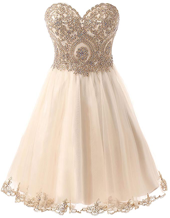 Belle House Junior's Lace Short Prom Party Ball Gowns Sweetheart Homecoming Dresses