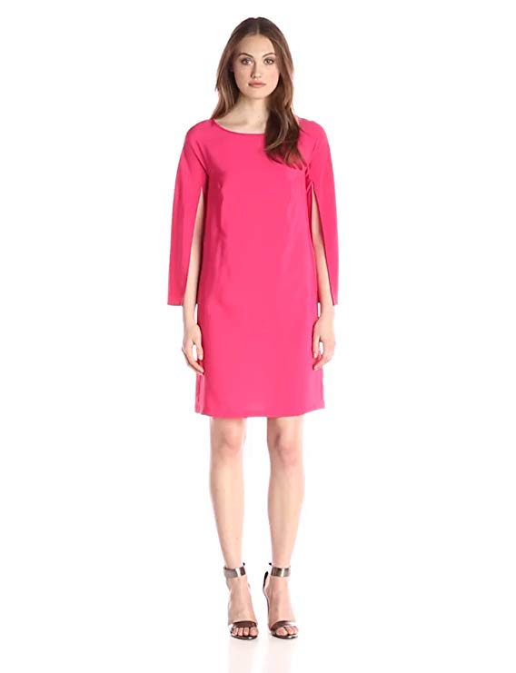 Donna Ricco Women's Pink Sheath with Boat Neck