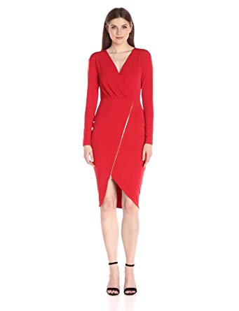 RACHEL Rachel Roy Women's Long Sleeve Zip Front Dress