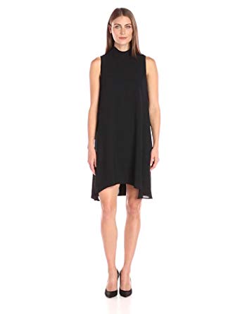 Adrianna Papell Women's Roll Neck Gauzy Crepe Dress