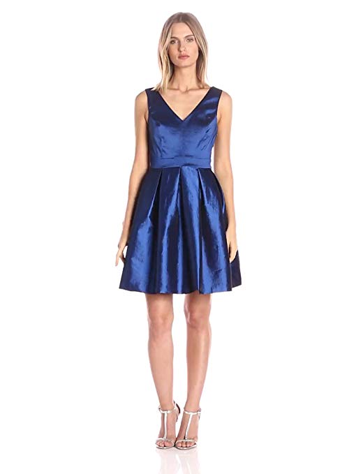 Jessica Simpson Women's Taffeta Bow Back Party Dress