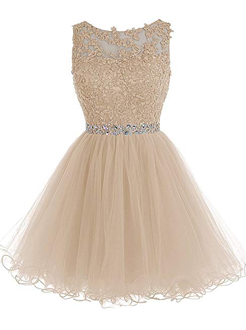 Gotidy Appliques Beading Short Homecoming Bridesmaid Dress for Juniors 2016 GTD40