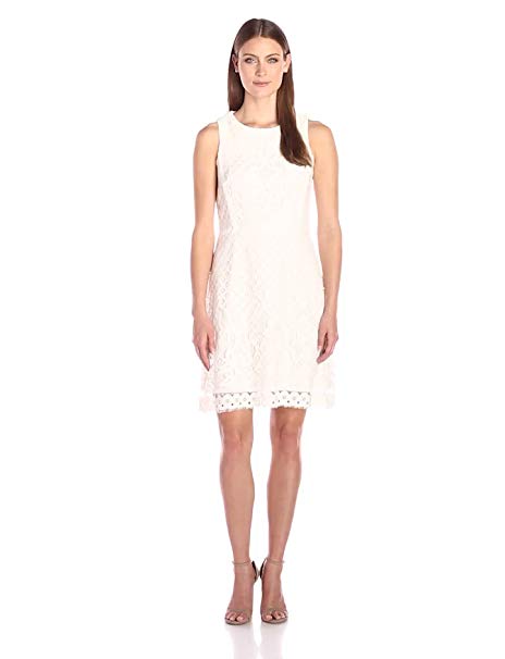 Gabby Skye Women's A-Line Crochet Dress