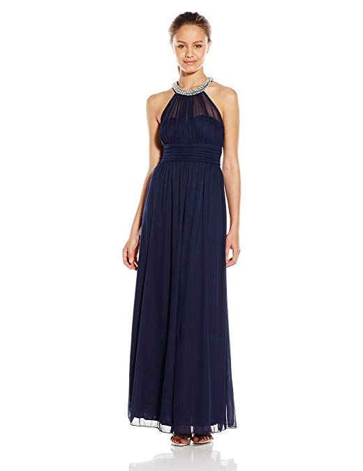 Speechless Junior's Illusion Long Prom Dress, Midnight, 3