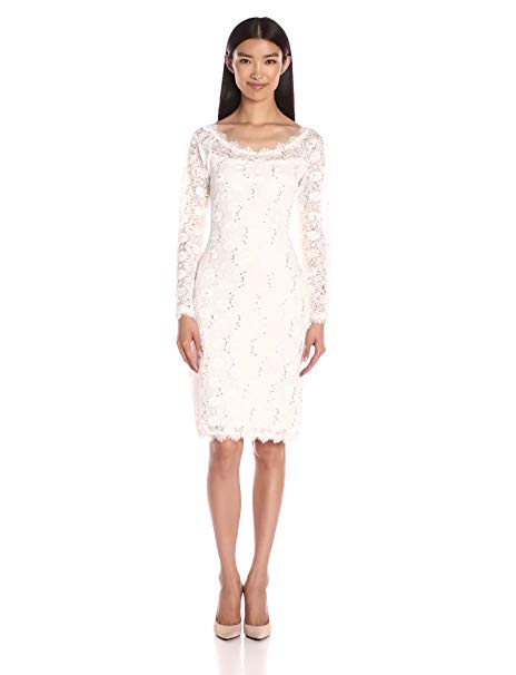 Onyx Nite Women's Short Daisy Lace Sheath