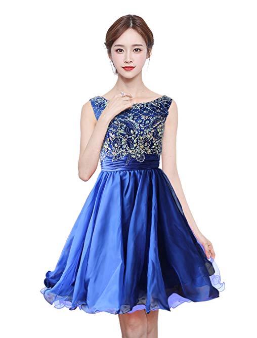 Anlin Short Prom Dresses Open Back Sequins Homecoming Dresses