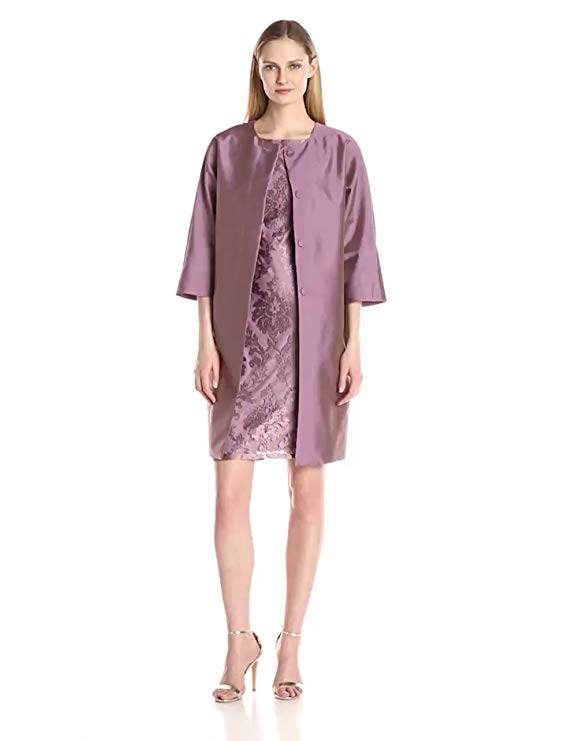 Adrianna Papell Women's Jacket and Sheath Lace Dress